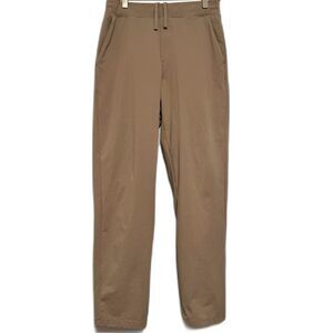Uniqlo Men's Ultra Stretch DRY-EX Tapered Pants Dark Brown S AIRism Drawstring